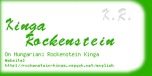 kinga rockenstein business card